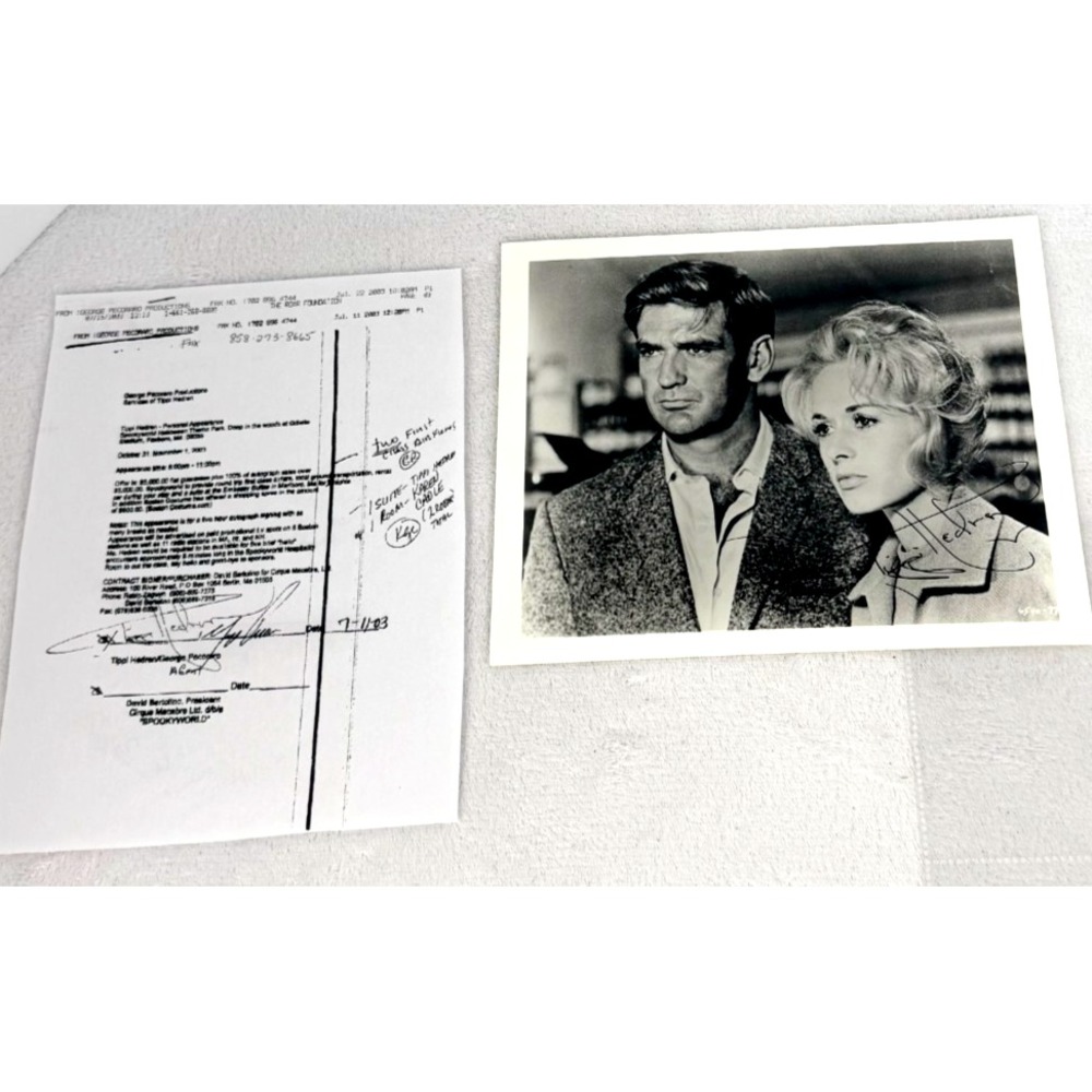 Tippi Hedren Signed 3 Photo Lot The Birds Marnie Autographs w/ Signing Proof